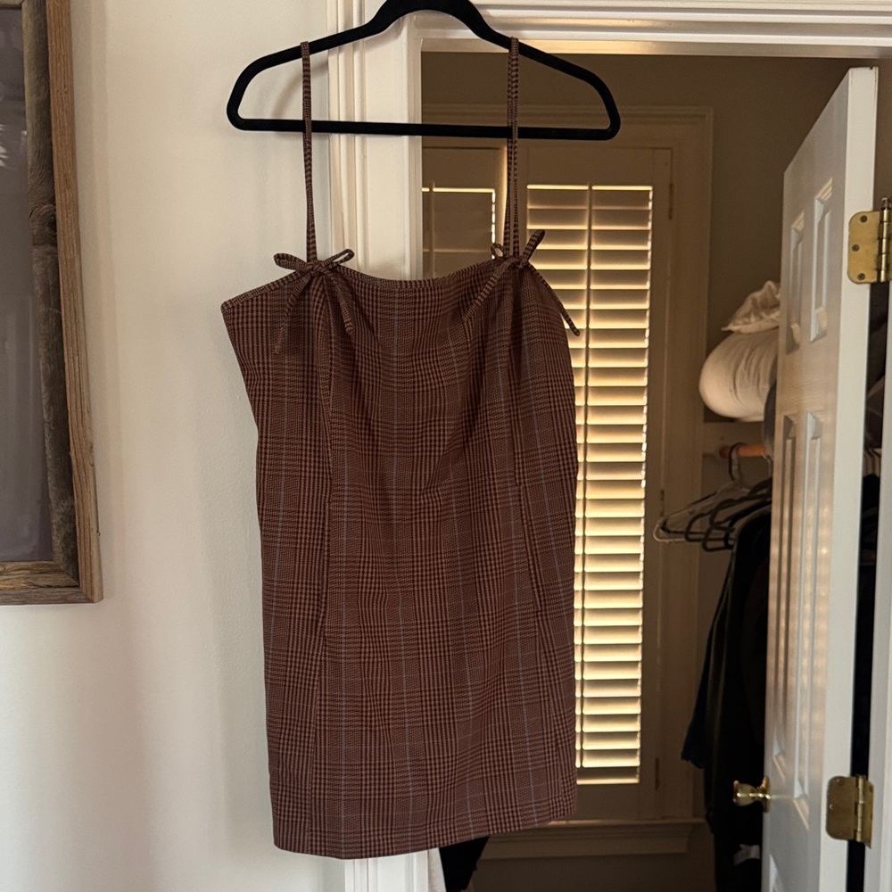 Hill House Brown Plaid Dress